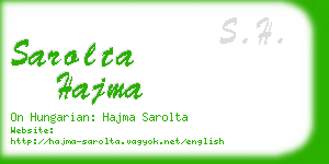 sarolta hajma business card